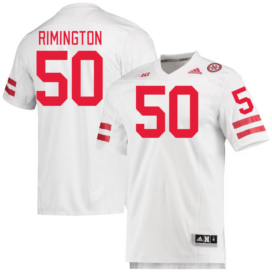 #50 Dave Rimington Nebraska Cornhuskers Jerseys Football Stitched-White